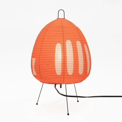 Akari Japanese Yumi Vintage Rice Paper Table Lamp: Wabi Sabi Inspired Cross-Border Atmosphere Bedside Lamp