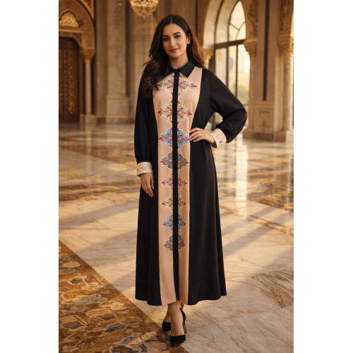 تابلوی کنتراست مشکی پرینت گلدار Abaya