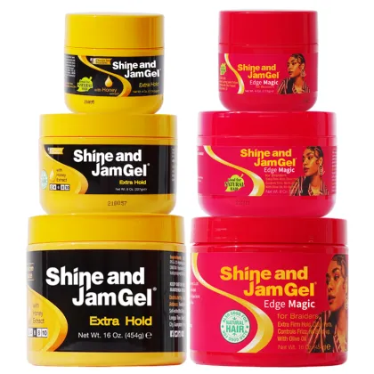 Hot Shine and Jam Conditioning Gel Lock n Twist Gel Hair Braiding Gel