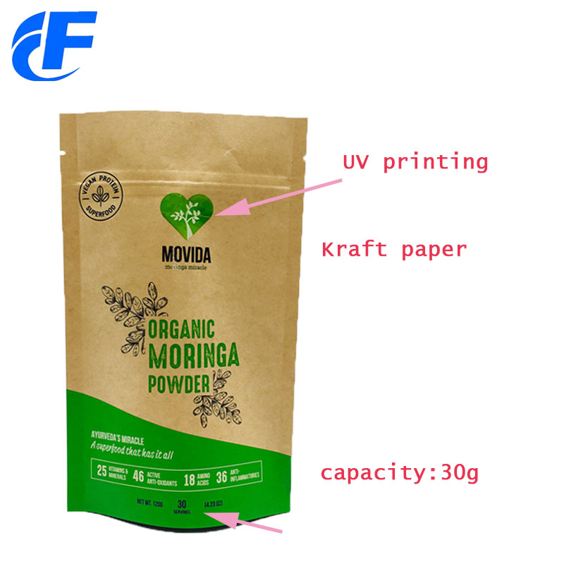 UV Printing kaft paper Standup pouches