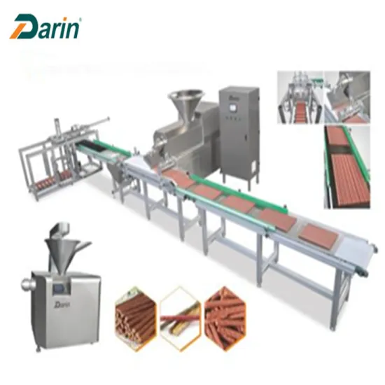 Meat strip single screw extruder machine for pet