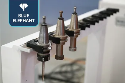 Kuka Robot Arm for Milling Composite Materials in Furniture Molds
