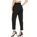 High Waisted Drawstring Crop Pants with Women's Crop Linen Pants Elastic Manufactory