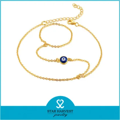 Turkish style zircon stone blue evil eye jewelry