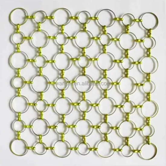 316 Stainless Steel Chain Mail Mesh for Screens and Room Dividers