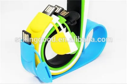 OEM Promotional Gift Silicon Bracelet USB Pen Drive