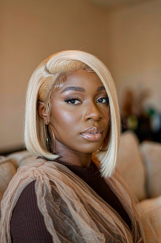 613 Blonde Short Bob 13x4 Lace Front Wig 100% Human Hair