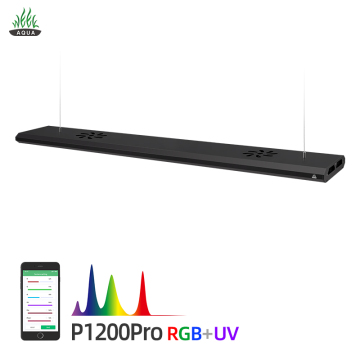 WEELKAQUA P1200Pro Smart LED Aquarium Light 150W Full Spectrum RGBUV Custom Dimmer