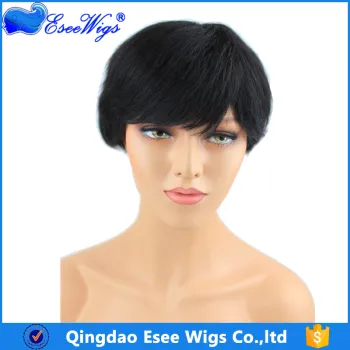 Aliexpress Wholesale Good Quality 100% Human Hair Cheap Brazilian Light Yaki Human Hair Lace Front Short Wig Natura Color Sale