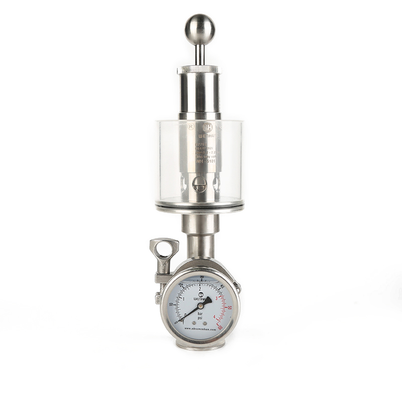 Válvula reguladora de três lampes retos com medidor de pressão