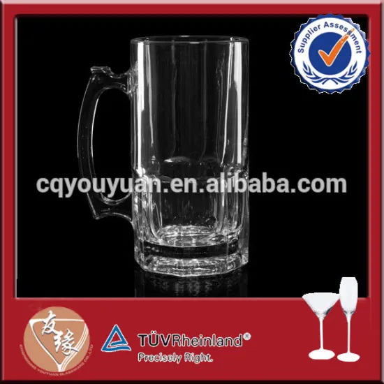 High capacity 1 liter glass beer mug for sale
