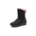 Waterproof cloth short boots with added velvet