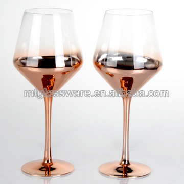 Wine Glass Glass Type and Stocked,Eco-Friendly Feature Gold rim Red Wine Glass