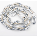 Elevator balance compensation chain with rope