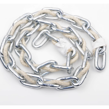 Elevator balance compensation chain with rope