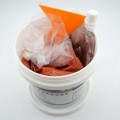Piso de garaje naranja epoxi