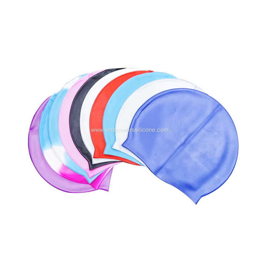 Custom colors waterproof silicone ear protection swim cap