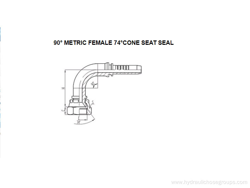 90° Metric Female 74° Cone Seal 20791