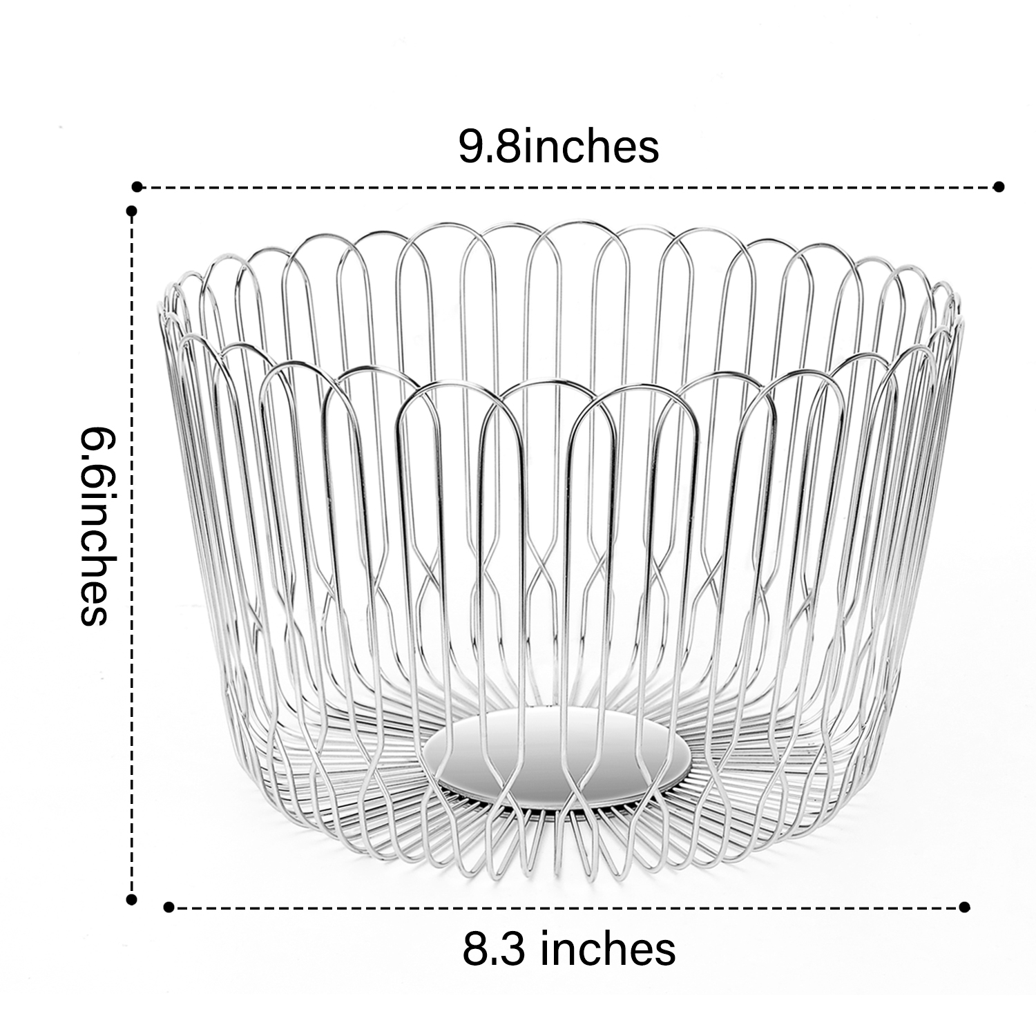 stainless steel fruit basket size