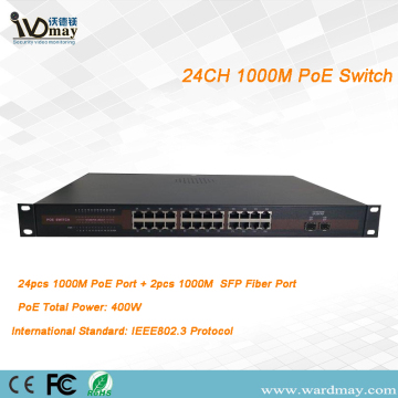 Bộ chuyển mạch POE Cổng đôi 1000Ms đầy đủ 1000M