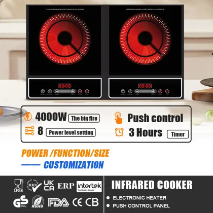 Prestige Electric Infrared Cooktop - 4000W Dual Burner High Quality