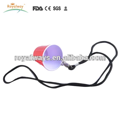 Hot selling 2oz lanyard shot glass