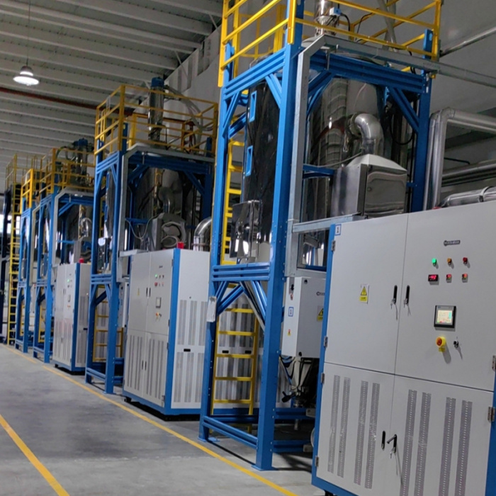 3 dalam 1 pengering dehumidifying untuk pengeringan plastik