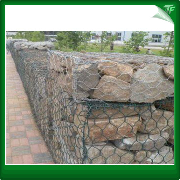 파란색 육각 HDG gabion 상자