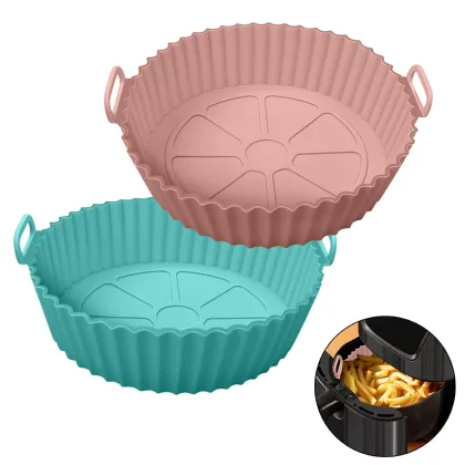 Food Grade Silicone Air Fryer Liners - Easy Cleaning Pot Pan Basket Liners