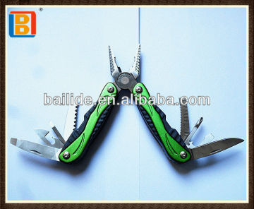 2017 High Quality 9 In 1 Multipurpose Folding Tool Pliers With Aluminum Handle