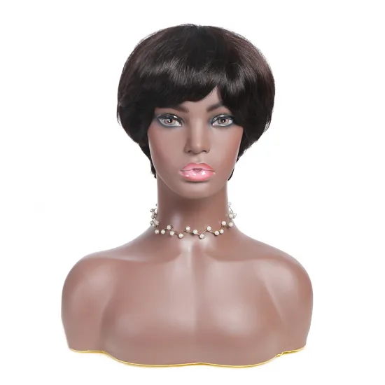 Machine Made Curly Human Hair Wigs Remy Short Human Hair Wigs for Black Brazilian Women 100% No Chemical Process Human Hair Long
