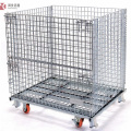 Industrial stackable storage wire containers