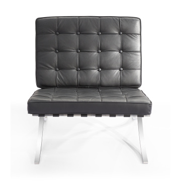 Stainless Steel Frame Microfiber Leather Soft Lounge Chair