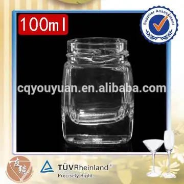 Bulk wholesale 100ml square small fine white glass cosmetic bottles and jars