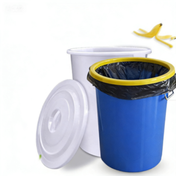 Heavy Duty Round Plastic Waste Bin for Home and Public Areas