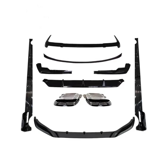 2022-2024 BMW X7 Black Knight Front Lip, Shovel, Tail, Wing, Grille Kit