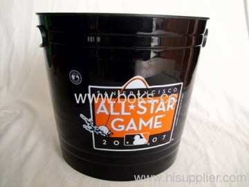 Black Round Plastic Ice Buckets 