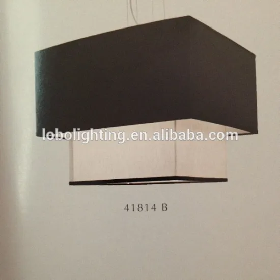 two tier square shade lamp four lamp pendant textured linen shade lamp pendant/black vintage pendant light/modern square pendant