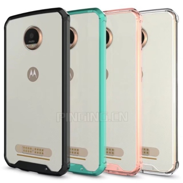 Transparent TPU Bumper Hybrid Case for Motorola Moto Z2 Play Edge