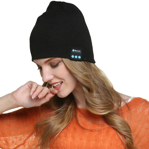 Topi Rajutan Musik Beanie Headset Nirkabel Bluetooth