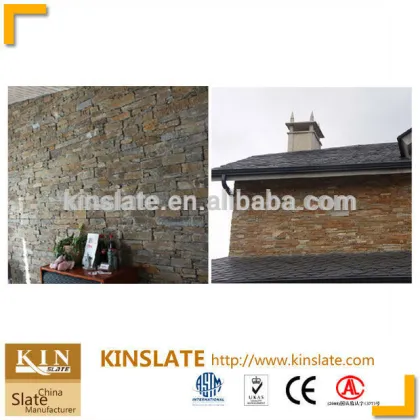 S-0555 cement backed natural golden quartzite culture stone