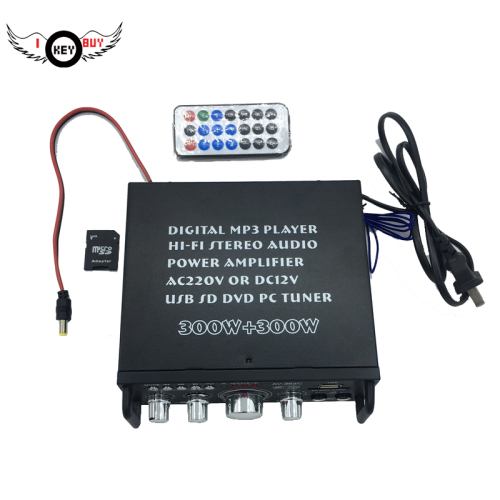 1PC High Quality 220V 12V MIni 2CH Car Amplifier Stereo USB SD Card Player FM Electronic Digital For Automobile Home I Key Buy