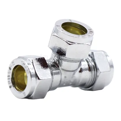 YUHUAN Customized Brass CP Compression Tube Fittings