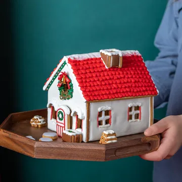 Christmas Gingerbread House Cookie Mold: 18-Piece Stainless Steel 3D Set