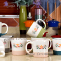 Custom Handle printed design couple ceramic mug