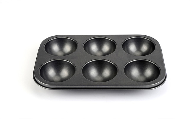 6-cavity carbon steel semicircle muffin pan-gray002