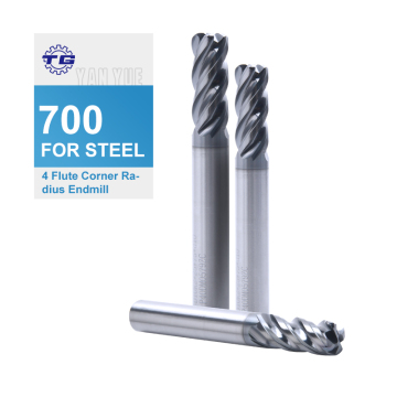 Tg YanYue 700 Series High Performance 4 Flute End Mill Alnovz3 Coating HRC70