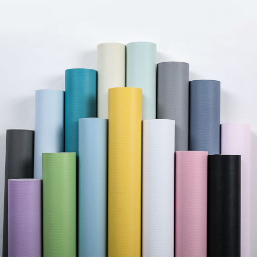 Solid color soft touch PVC decorative film