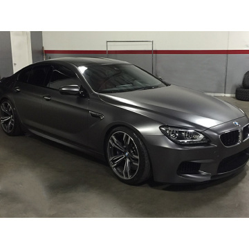 satin metallic dark grey car wrap vinyl