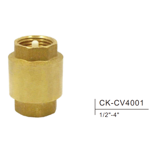 Valve de vérification du ressort en laiton CK-CV4001 1/2 "-4"